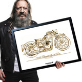 Poster Quadro Com Moldura Moto Triumph