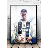 Poster Quadro Cr7 Juventus Moldura
