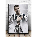 Poster Quadro Cr7 Juventus Moldura Com