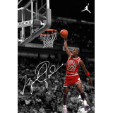 Poster Quadro Decoração Michael Jordan Autógrafo