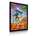 Poster Quadro Sonic Sega Master System Mega Drive Video Game