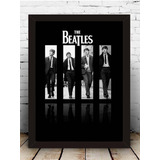 Pôster Quadro The Beatles Moldura Com Vidro 33x43 Cm #1