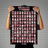 Pôster Raspadinha 100 Filmes E Séries De Terror - Sem Moldura - ORIGINAL - PAPEL COUCHÊ