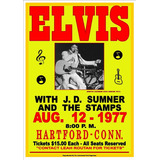 Poster Retrô Elvis Presley 1977 Concert