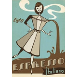 Pôster Retrô Espresso Italiano