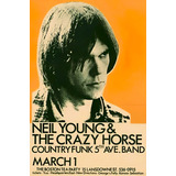 Poster Retrô Neil Young Boston Concert - Decor 33 Cm X 48 Cm