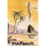 Poster Retrô Rio De Janeiro Via Panair Decor 33 Cm X 48 Cm