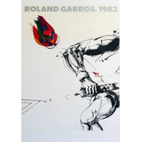 Pôster Retrô Roland Garros 1983 Art Decor 33 Cm X 48 Cm