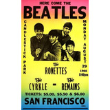 Poster Retrô The Beatles 1966 Concert Decor 33 Cm X 48 Cm