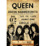 Poster Vintage Queen 1975 Retrô 30x42cm