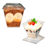 Pote Acrilico Mousse Sobremesa Doces 150ml C tampa 50un