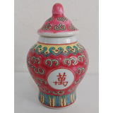Pote Antigo De Porcelana China Pequeno Ler Anúncio