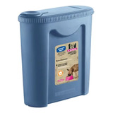 Pote C tampa Dispenser Portátil Ração De Pet Cão Gato Azul