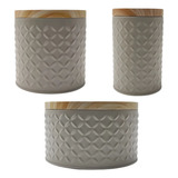 Pote Café Acuçar Hermético Tampa Inox Kit 3 Peças 15 off