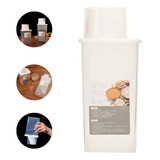Pote Cereais Matinais Hermético Com Medidor Plástico 1 2lt Cor Incolor Com Branco