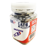 Pote Com 100 Peças Conector Plug Rj45 Vazado Cat6 Blindado