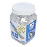 Pote Com 100 Peças Conector Rj45 De Passagem Ez Crimp Cat5e