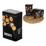 Pote De Lata Vintage Para Biscoito Bolacha Cookie Café Medio