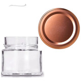Pote De Vidro 210ml La Pianezza Com Tampa Cobre C 12un