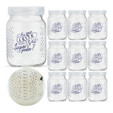 Pote De Vidro Leite Materno 200ml Tampa Plástica 10 Unidades