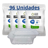 Pote Descartável 500ml Freezer Microondas Marmita Com Tampa