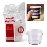 Pote Descartável Redondo 145ml Microondas Freezer Tampa 72un