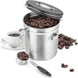 Pote Hermético De Armazenamento De Café 1 8L Aço Inox Tampa Com Válvula CO2 Unidirecional Ideal Para Café Em Grãos Moído Chá Farinha E Açúcar