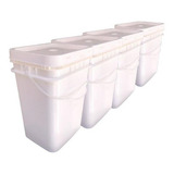 Pote Hermetico Para Arroz 20l Retangular 4 Pçs
