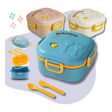 Pote Marmita Lancheira Lanche Infantil Escola Divisor Colher