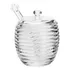 Pote Para Mel De Vidro Cristal Colmeia Com Tampa E Pegador Cor Incolor
