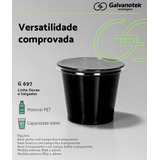 Pote Para Molho Delivery C Tampa 700un Galvanotek G697 60ml Cor Preta