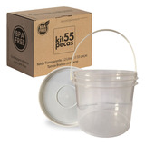 Pote Para Papinha De Vidro 2 2 Litros Transparente 55 Pçs