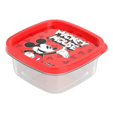 Pote Plástico Quadrado 580ml Clic Mickey Mouse Plasutil 