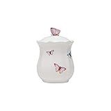 POTE PORCELANA C TAMPA BORBOLETAS 350ml