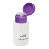Pote Porta Acetona C Dosador Para Manicure E Pedicure 180ml Cor Tampa Lilás