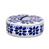 Pote Porta Mantimento Em Porcelana Azul Colonial 700 Ml