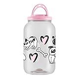 Pote Porta Ração Comedouro Cachorro Gato 3-6lt Com Alça -Dog Rosa-