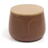 Pote Rosto Dolomita Com Tampa De Bambu   Oikos Cor Rosa escuro Redonda