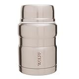 Pote Térmico Com Colher Dupla Parede De Aço Inox 9 5cm X 9 5cm X 15 5cm Wolff