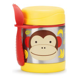 Pote Térmico Com Talher Skip Hop Zoo Macaco 325ml