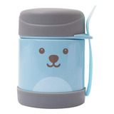 Pote Térmico Infantil Inox Com Colher Gumy Azul Buba