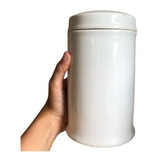 Pote Urna Porcelana Branco Antigo Usado