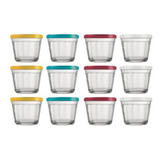 Pote Vidro C tampa Sobremesa Papinha 12 Peças 150ml cozinha
