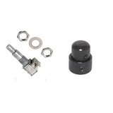 Potenciômetro Concêntrico B 100k Duplo Knob Preto Duplo