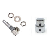 Potenciômetro Concêntrico B250k C Click Knob Cromado Duplo