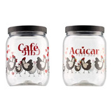 Potes 2 Peças Café Açucar Galinha 1700ml