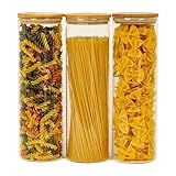 Potes De Vidro Com Tampa De Bambu 200ml A 2L Kits De 5 10 11 Un Multiuso Conservação Alimentos Temperos Organização Cozinha Ecológico Kit 3 Potes 2 Litros 
