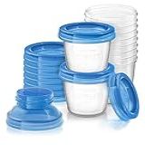 Potes E Tampas Para Armazenamento De Leite Materno Philips AVENT SCF618 10 10 Recipientes De 117 Ml