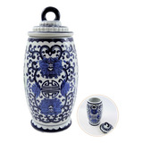 Potiche Azul E Branco