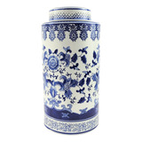 Potiche Azul E Branco